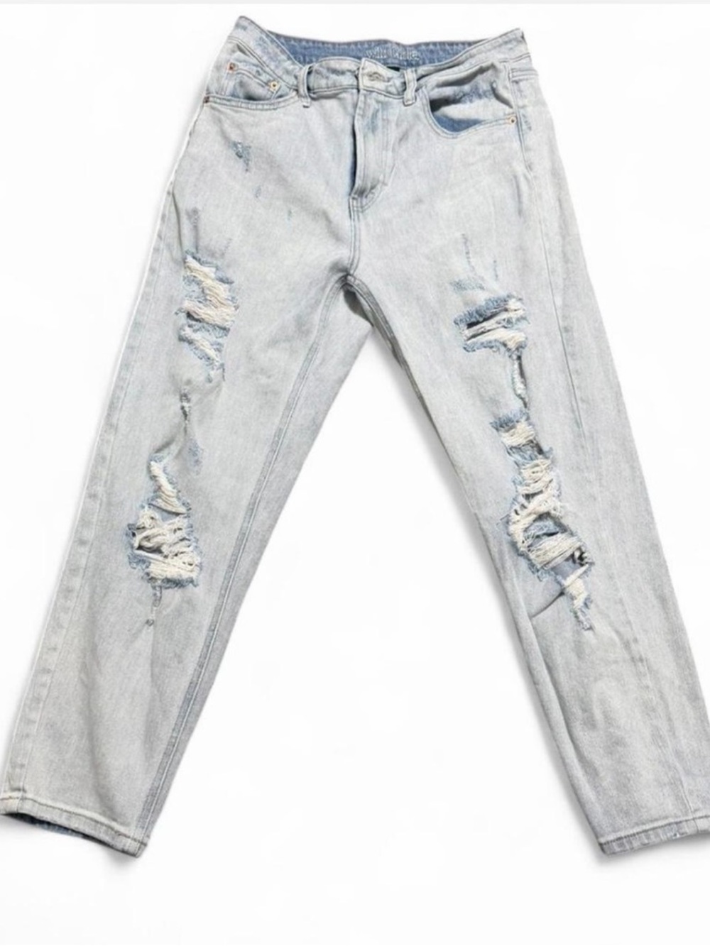 wild fable Light Blue Distressed Boyfriend Jeans